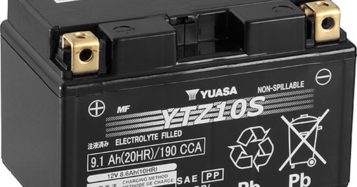 YTZ10S GEL Battery Replaces GS Yuasa TTZ10S + 12V 2Amp Charger 